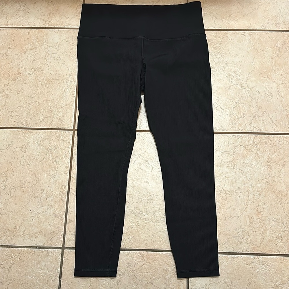 Athleta Balck Elation Rib Tight